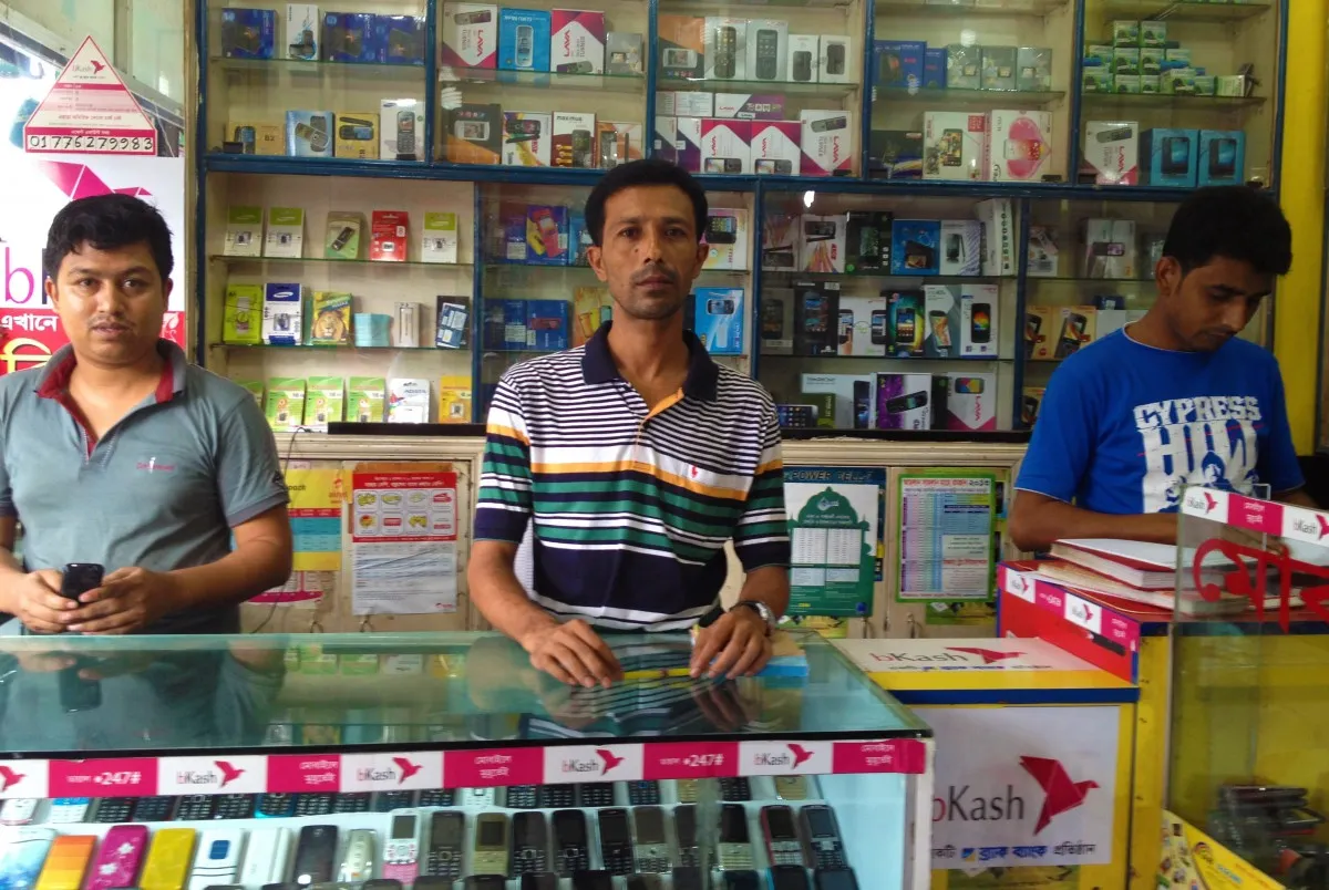 Mobile money agents.